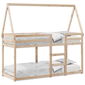 vidaXL Lit superpos&eacute; sans matelas 90x200 cm bois de pin massif