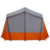 vidaXL Tente de camping de cabine 5 personnes gris orange imperm&eacute;able