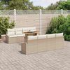 vidaXL Ensemble de salle &agrave; manger pour jardin 9 pcs Beige et cr&egrave;me