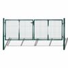 vidaXL Portail de cl&ocirc;ture en acier 300 x 125 cm vert