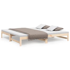 vidaXL Lit coulissant sans matelas 80x200 cm Bois de pin massif