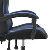 vidaXL Chaise de jeu Noir et bleu Similicuir
