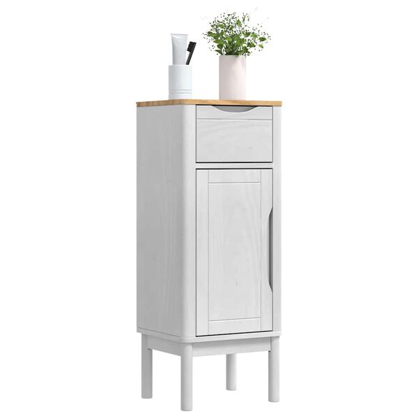 vidaXL Armoire de salle de bain avec tiroir Blanc 35 x 30 x 90 cm