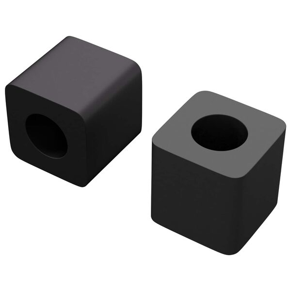 vidaXL Support de tiroir 2 pcs Noir 15 x 15 x 15mm Copolym&egrave;re PP