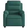 vidaXL Fauteuil inclinable de massage vert foncé tissu