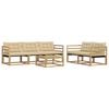 vidaXL Ensemble de canap&eacute;s d'ext&eacute;rieur 6 pc Blanc et Beige
