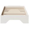 vidaXL Cadre de lit sans matelas empilable blanc 75x190 cm bois massif