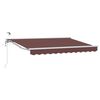 vidaXL Auvent r&eacute;tractable &eacute;lectrique Marron et blanc 2,5 x 2 m