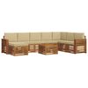 vidaXL Ensemble de canap&eacute;s d'ext&eacute;rieur 9 pc Naturel et Beige