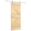 vidaXL Porte coulissante Naturel et Blanc 85 x 210 cm