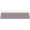 vidaXL Cadre de lit ottoman avec matelas taupe 100x200 cm tissu