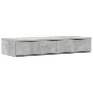 vidaXL Tiroirs de lit avec tiroir Gris b&eacute;ton 100 x 36,5 x 16,5 cm