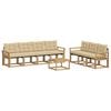 vidaXL Ensemble de canap&eacute;s d'ext&eacute;rieur 8 pc Blanc et Beige