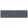 vidaXL Coussin de tête de lit gris foncé 180 cm velours