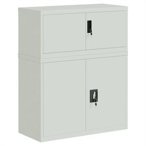 vidaXL Classeur gris clair 90x40x110 cm acier
