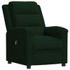 vidaXL Fauteuil inclinable &eacute;lectrique vert fonc&eacute; velours