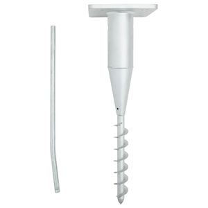 vidaXL Base de parasol enterr&eacute; avec tringle 16x16x52 cm acier