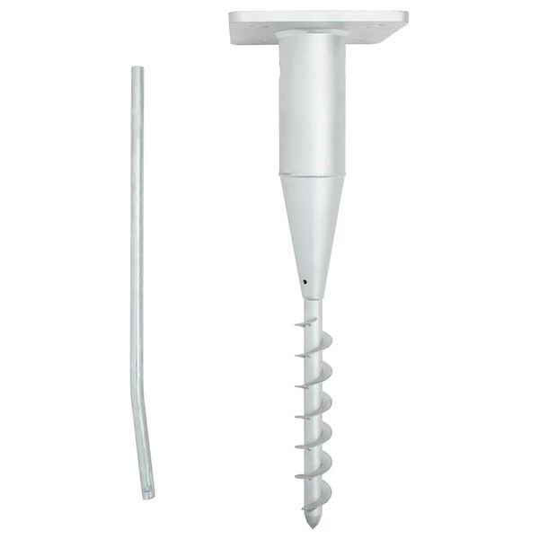 vidaXL Base de parasol enterr&eacute; avec tringle 16x16x52 cm acier