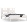 vidaXL Cadre de lit sans matelas blanc bois de pin massif 160x200 cm