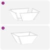 vidaXL Cache-pot de jardin 5 pcs Argent 35 x 35 x 15 cm