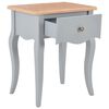 vidaXL Table de chevet Gris et marron 40x30x50 cm Bois de pin massif