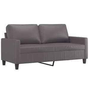 vidaXL Canap&eacute; &agrave; 2 places Gris 140 cm Similicuir