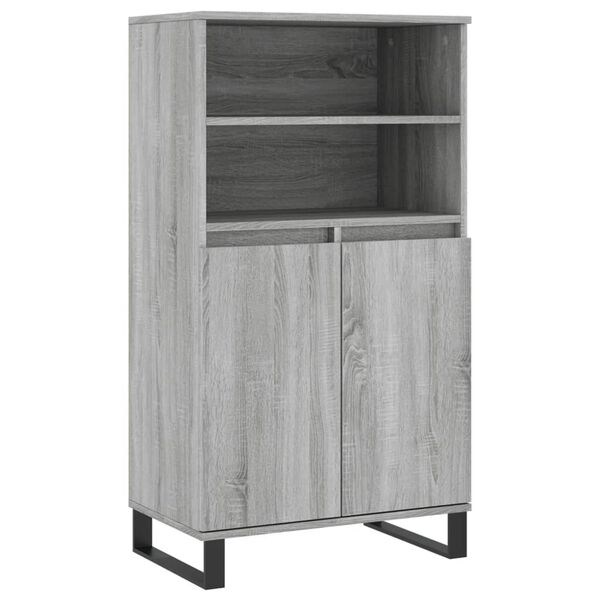 vidaXL Buffet haut Sonoma gris 60x36x110 cm Bois d'ing&eacute;nierie