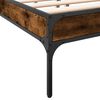 vidaXL Cadre de lit sans matelas ch&ecirc;ne fum&eacute; 120x190 cm