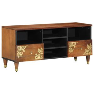vidaXL Meuble TV Marron miel 100 x 33 x 46 cm Bois de mangue massif