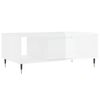 vidaXL Table basse Blanc brillant 90x50x36,5 cm Bois d'ing&eacute;nierie