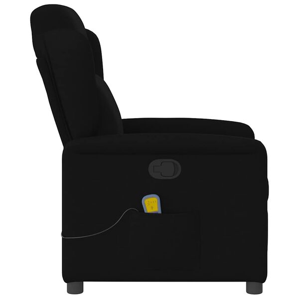 vidaXL Fauteuil de massage inclinable Noir Tissu