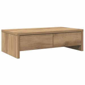 vidaXL Support de moniteur et tiroirs ch&ecirc;ne artisanal bois ing&eacute;nierie