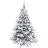 vidaXL Sapin de No&euml;l artificiel avec 150 LED Blanc 150 cm PE et PVC