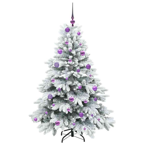 vidaXL Sapin de No&euml;l artificiel avec 150 LED Blanc 150 cm PE et PVC
