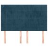vidaXL T&ecirc;te de lit Bleu fonc&eacute; 144 x 5 x 118/128 cm Velours