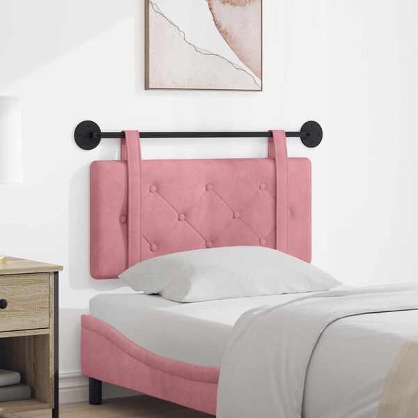 vidaXL T&ecirc;te de lit suspendue Rose 100 x 55 x 5 cm Velours