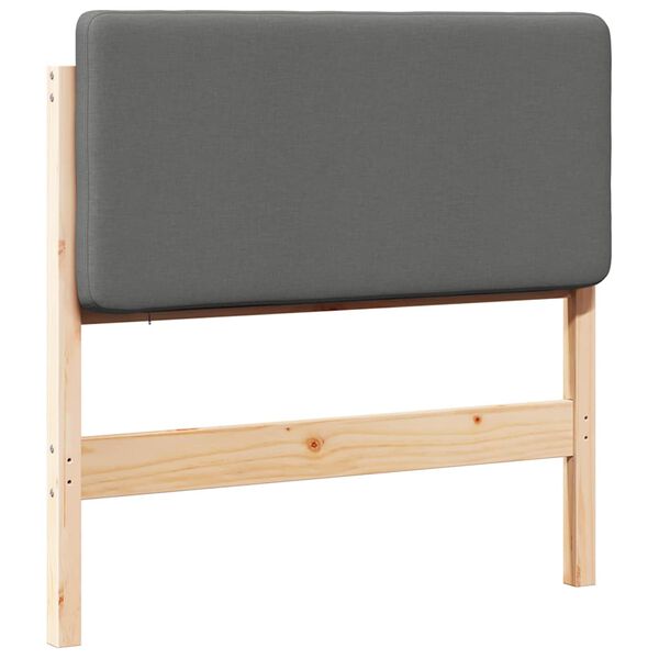 vidaXL T&ecirc;te de lit capitonn&eacute;e Marron et gris clair 100 cm Pin massif