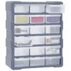 vidaXL Organisateur multi-tiroirs avec 18 tiroirs centraux 38x16x47 cm
