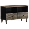 vidaXL Meuble TV gris clair 70x33,5x46 cm bois massif de manguier