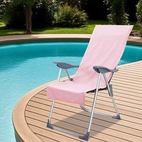 vidaXL Serviettes de chaise d'ext&eacute;rieur 2 pcs Rose 130 x 60 cm