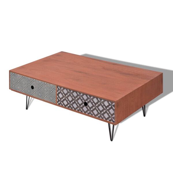 vidaXL Table basse 100x60x35 cm marron