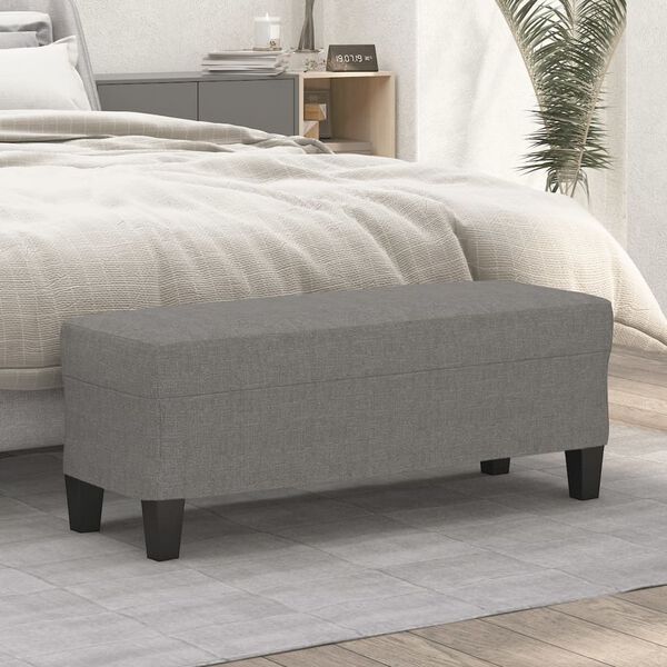 vidaXL Banc Gris fonc&eacute; 100x35x41 cm Tissu