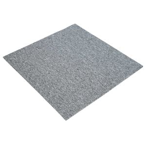 vidaXL Carreau de tapis Gris clair 50 x 50 cm 20 pc PP et Bitume