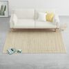vidaXL Tapis Laine et chanvre 160 x 230 cm Naturel/Blanc