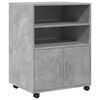 vidaXL Armoire &agrave; roulettes gris b&eacute;ton 60x48x81 cm bois d'ing&eacute;nierie