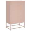 vidaXL Buffet haut rose 68x39x111,5 cm acier