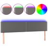 vidaXL T&ecirc;te de lit &agrave; LED Gris 180x5x78/88 cm Similicuir