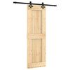 vidaXL Porte coulissante Naturel et noir 70 x 210 cm