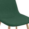 vidaXL Chaises &agrave; manger lot de 2 vert tissu