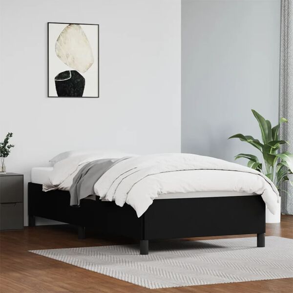 vidaXL Cadre de lit sans matelas noir 90x190 cm similicuir